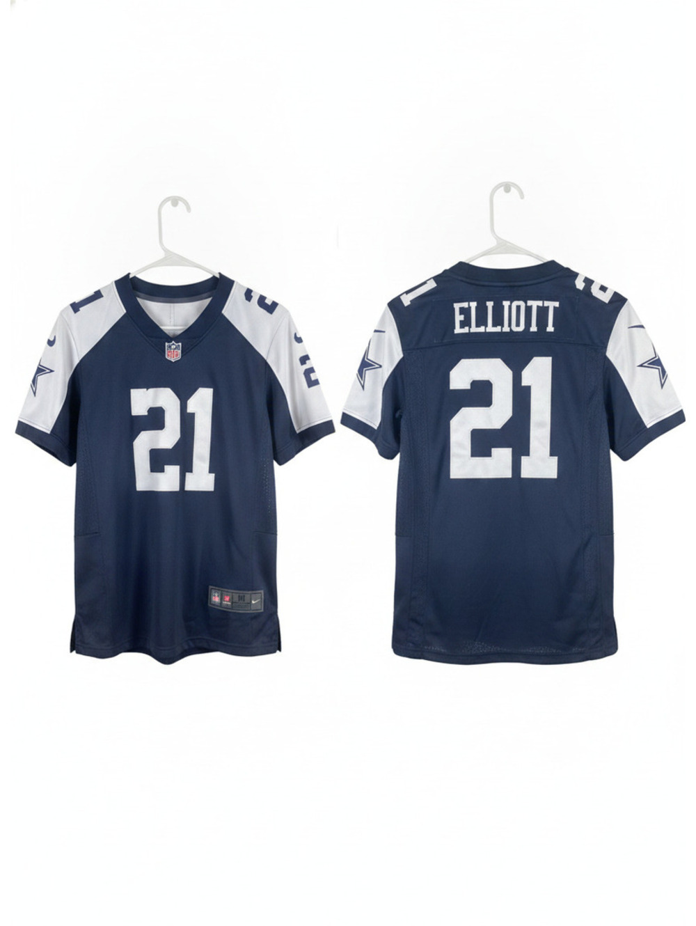 Dallas Cowboys Ezekiel Elliott Youth NFL Jersey Navy Blue White Size YM